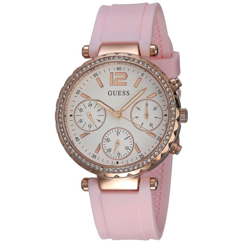 GUESS - Reloj Guess Solstice GW0113L4 Rosa De Silicona Para Mujer