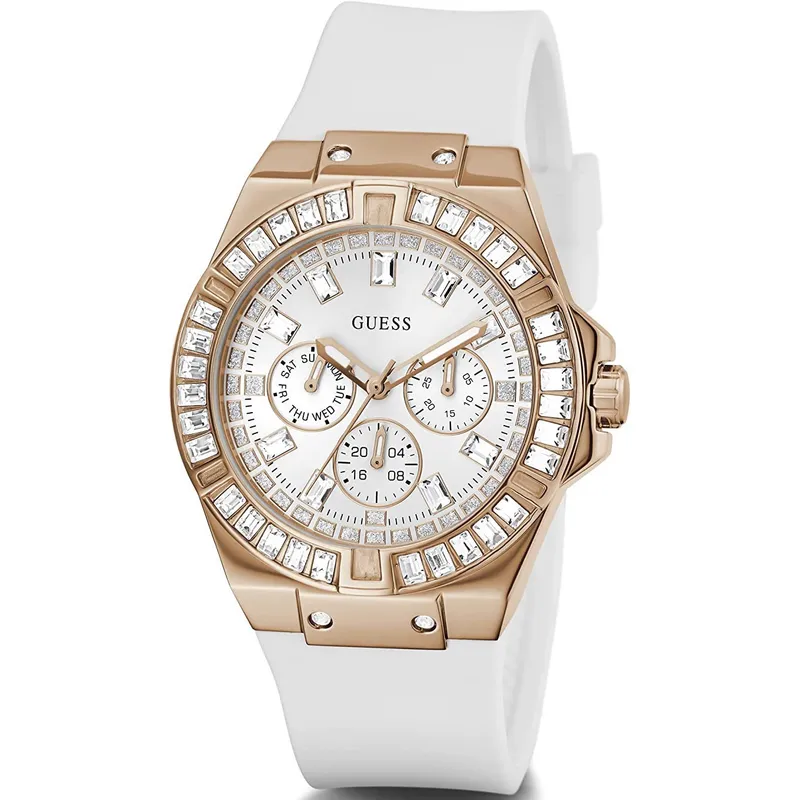 GUESS - Reloj Guess Venus GW0118L4 Blanco De Silicona Para Mujer.