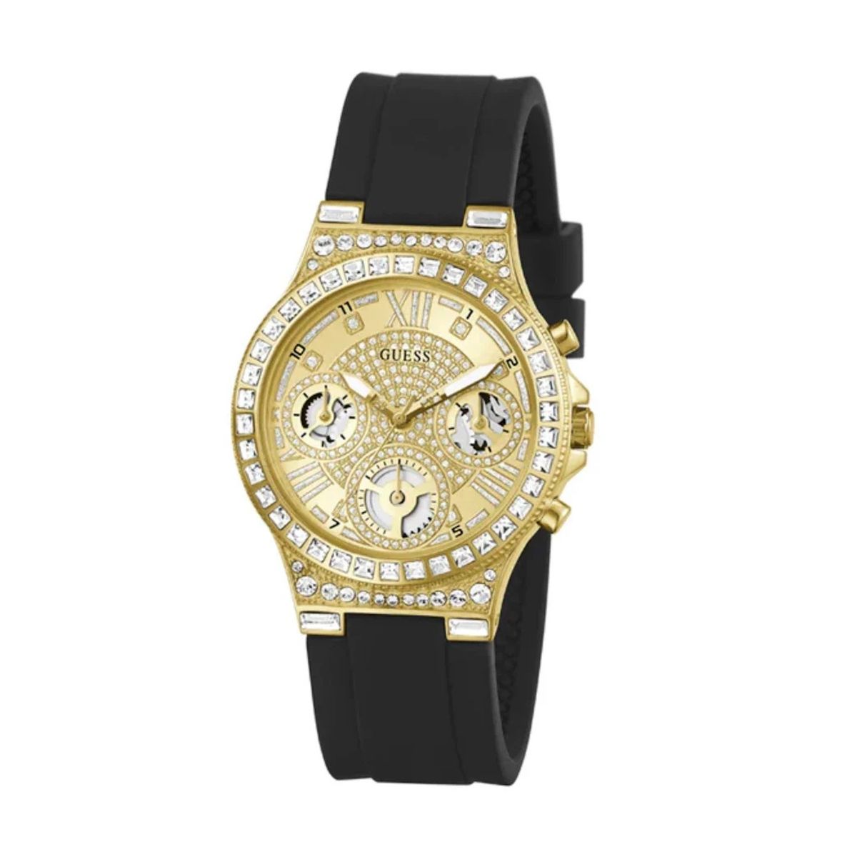 GUESS - Reloj Guess Moonlight GW0257L1 Negro De Silicona Para Mujer