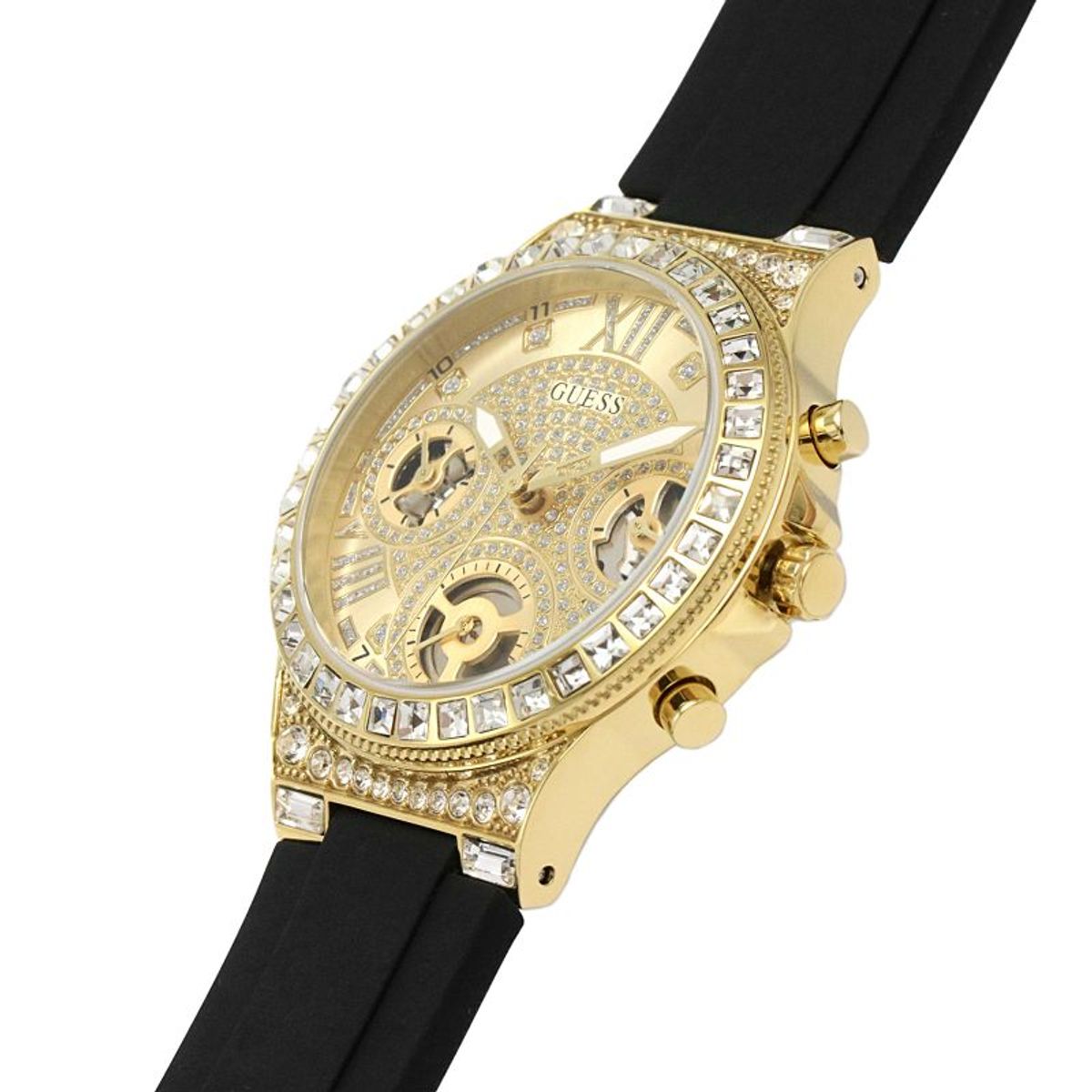 GUESS - Reloj Guess Moonlight GW0257L1 Negro De Silicona Para Mujer