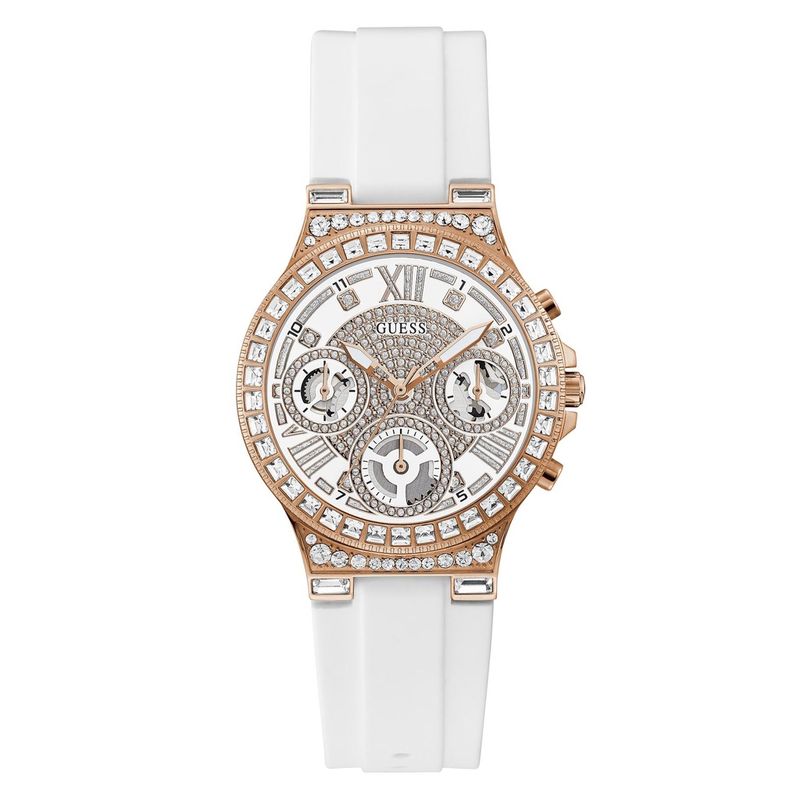 GUESS - Reloj Guess Moonlight GW0257L2 Blanco De Silicona Para Mujer.