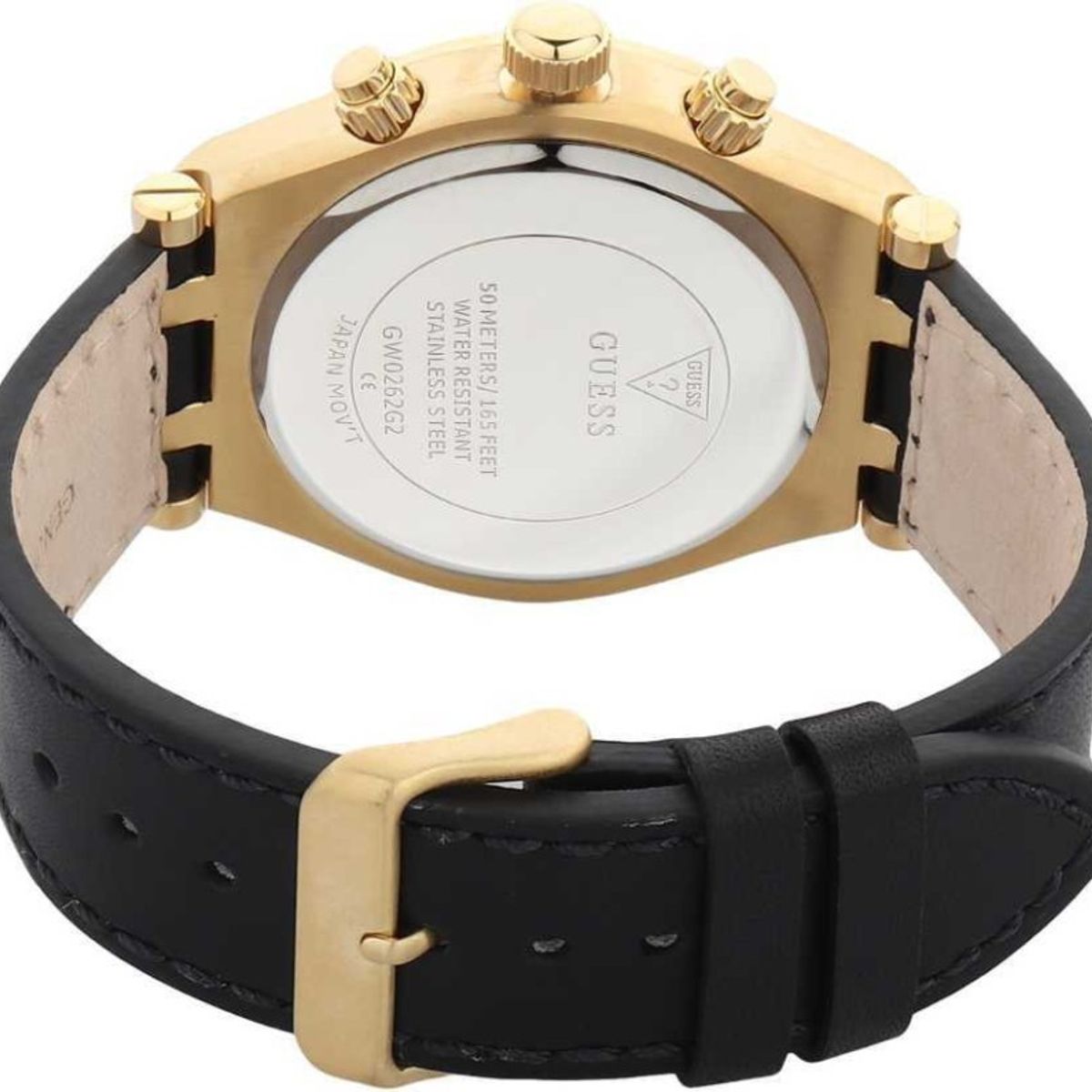 GUESS - Reloj Guess Continental GW0262G2 Negro De Cuero Piel Para Hombre.