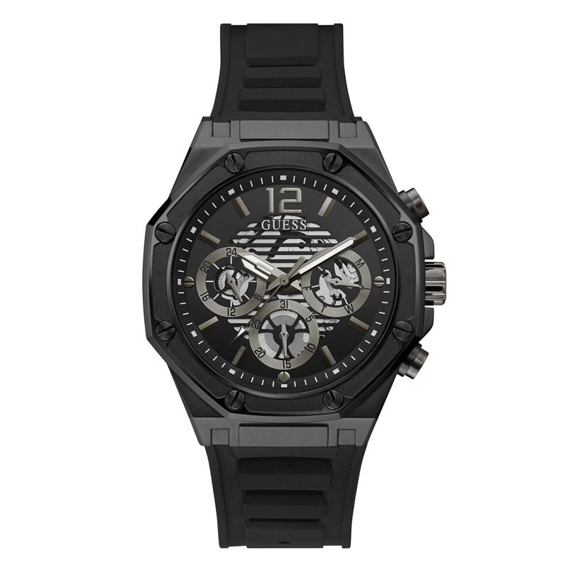 GUESS - Reloj Guess Momentum GW0263G4 Negro De Silicona Para Hombre.