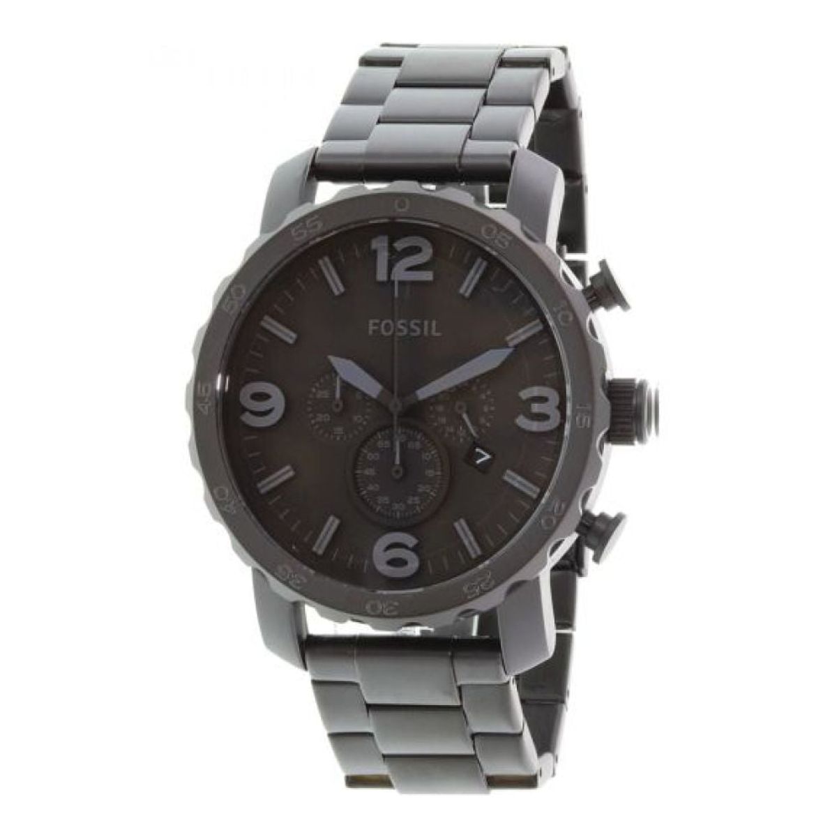 FOSSIL - Reloj Fossil Nate JR1401 Negro De Acero inoxidable Para Hombre.