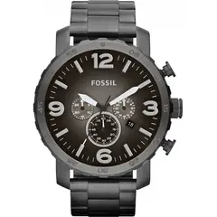 FOSSIL - Reloj Nate JR1437 Gris De Acero inoxidable Para Hombre.