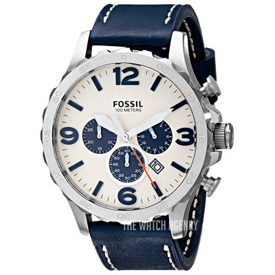 Imagen 2 del producto Reloj Nate JR1480 Azul De Cuero Piel Para Hombre.