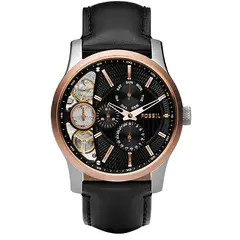 FOSSIL - Reloj Twist ME1099 Negro De Cuero Piel Para Hombre.