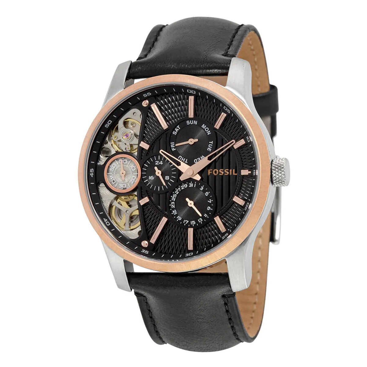 FOSSIL - Reloj Fossil Twist ME1099 Negro De Cuero Piel Para Hombre.