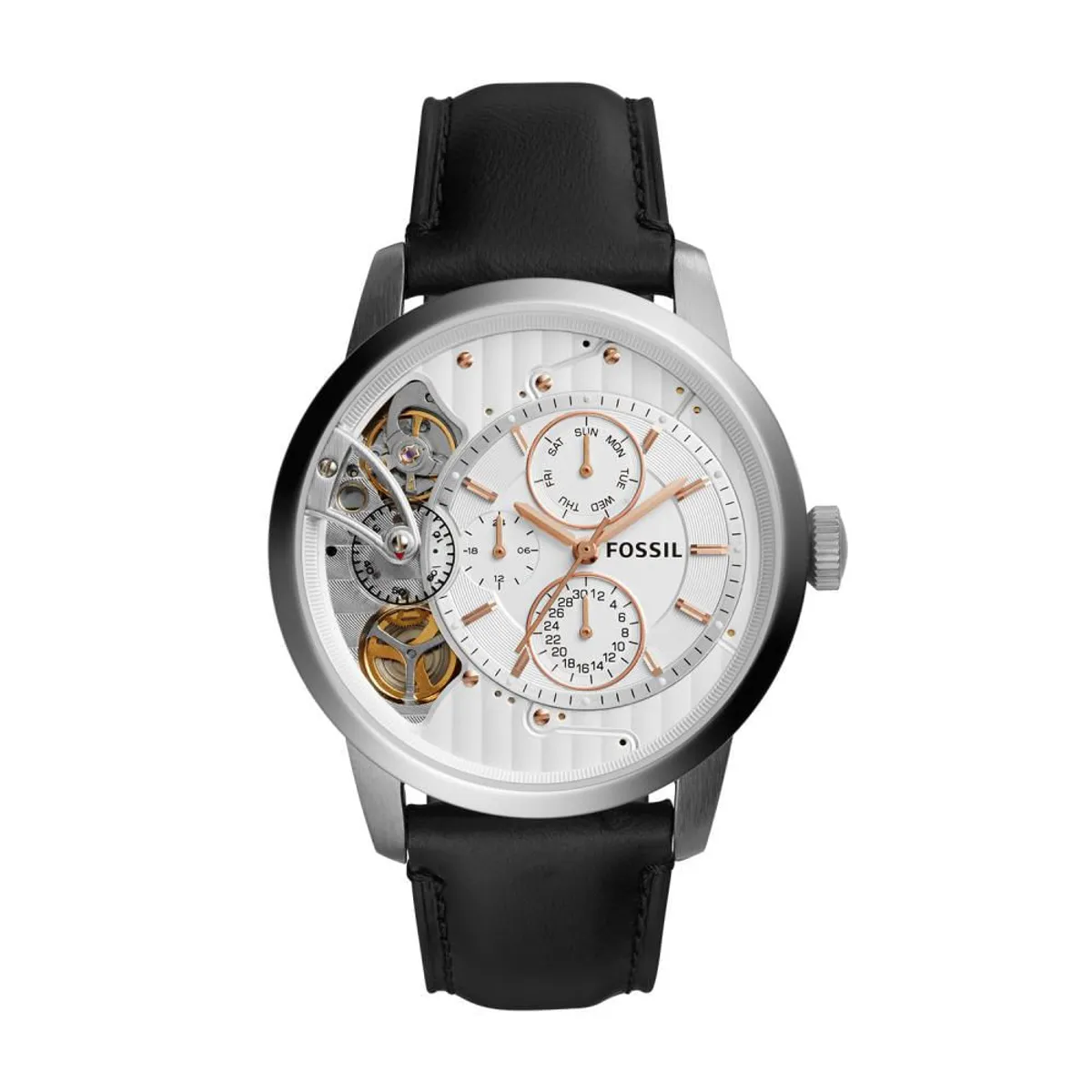 FOSSIL - Reloj Fossil Townsman ME1164 Negro De Cuero Piel Para Hombre.