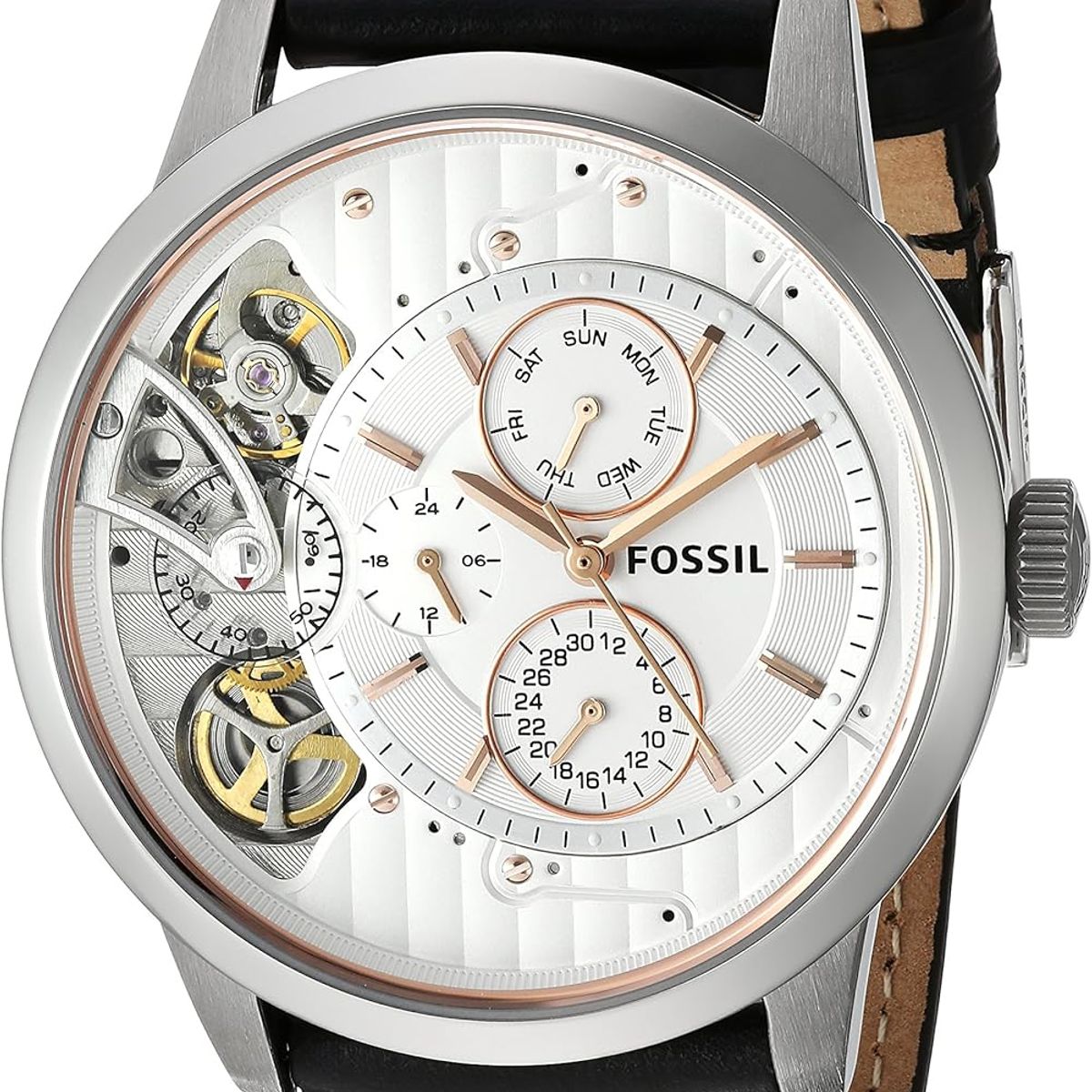 FOSSIL - Reloj Fossil Townsman ME1164 Negro De Cuero Piel Para Hombre.