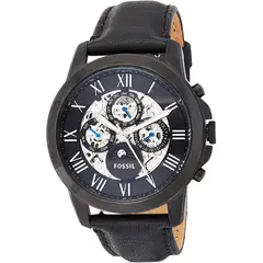 FOSSIL - Reloj Grant ME3028 Negro De Cuero Piel Para Hombre.