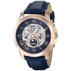 FOSSIL - Reloj Grant ME3029 Azul De Cuero Piel Para Hombre.