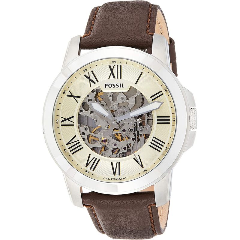 FOSSIL - Reloj Fossil Grant ME3052 Marrón De Cuero Piel Para Hombre.