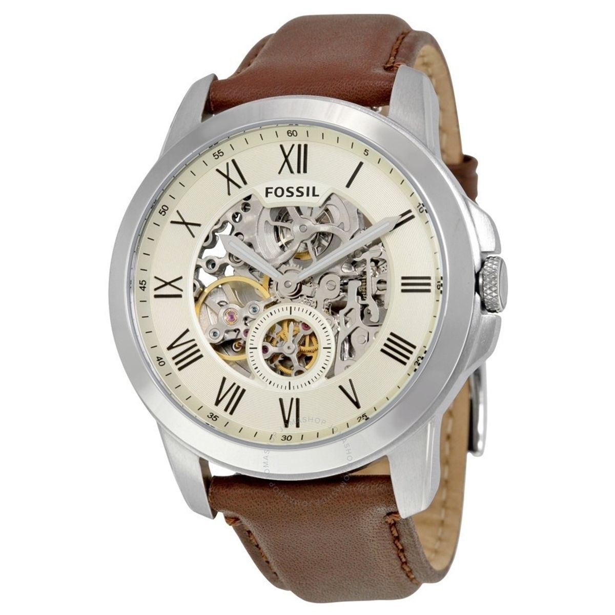 FOSSIL - Reloj Fossil Grant ME3052 Marrón De Cuero Piel Para Hombre.