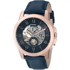 FOSSIL - Reloj Grant ME3054 Azul De Cuero Piel Para Hombre.