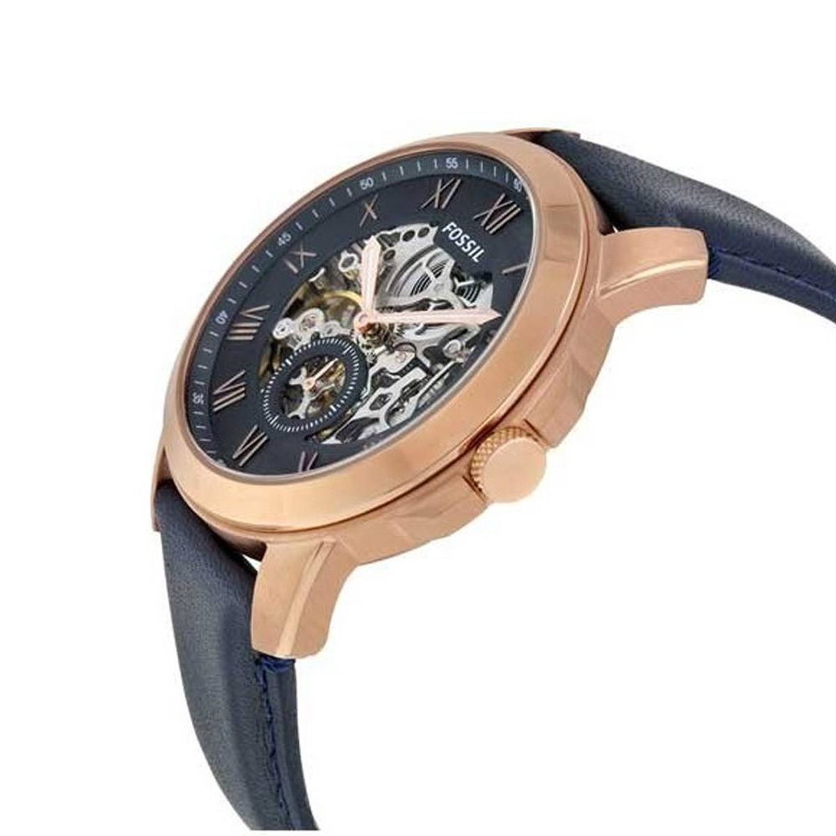 FOSSIL - Reloj Fossil Grant ME3054 Azul De Cuero Piel Para Hombre.