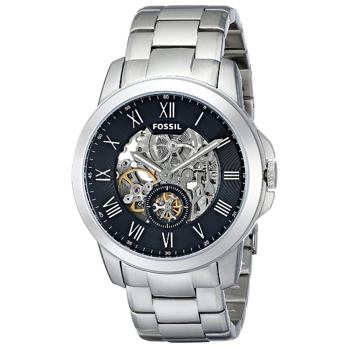FOSSIL - Reloj Fossil Grant ME3055 Plateado De Acero inoxidable Para Hombre.
