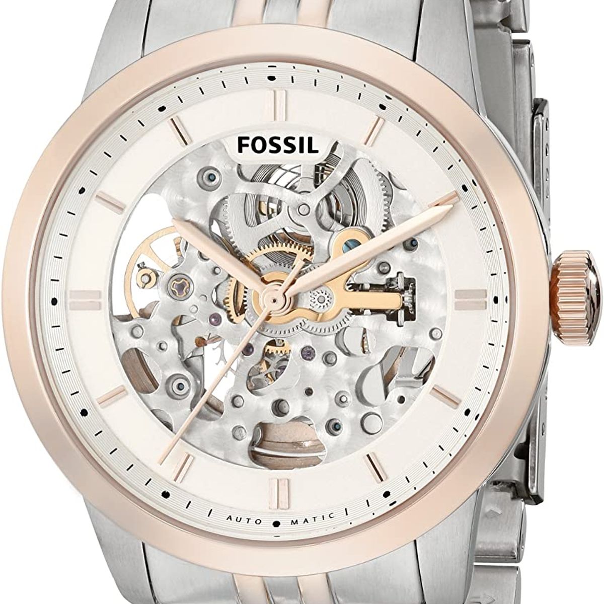 FOSSIL - Reloj Fossil Townsman ME3075 Plateado Rose Gold De Acero inox. P Mujer.