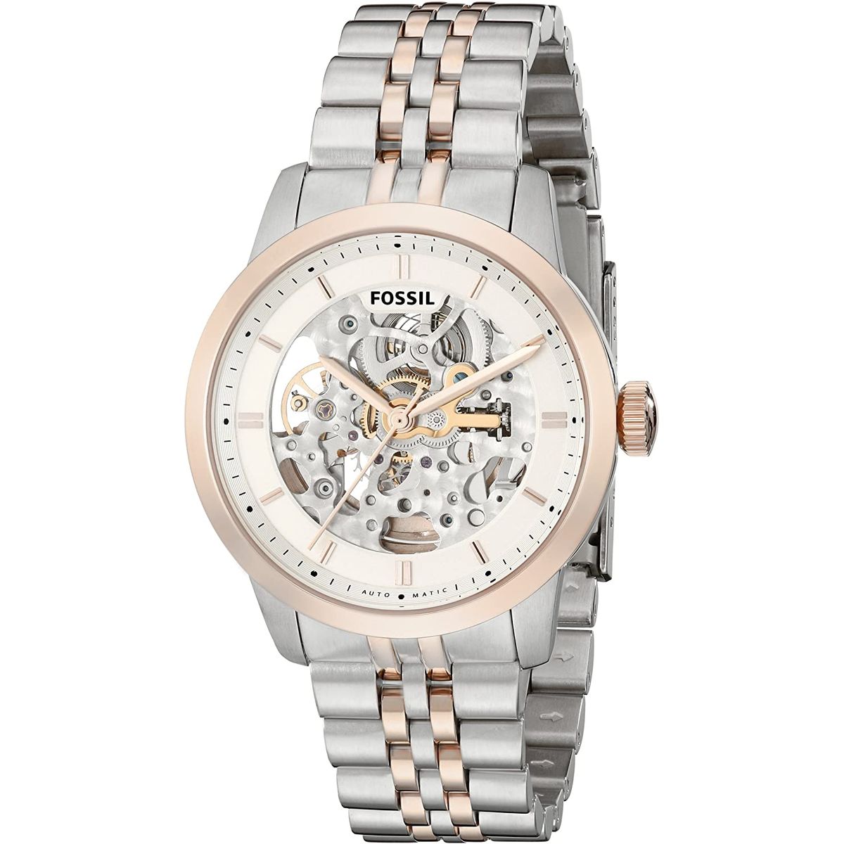 FOSSIL - Reloj Fossil Townsman ME3075 Plateado Rose Gold De Acero inox. P Mujer.