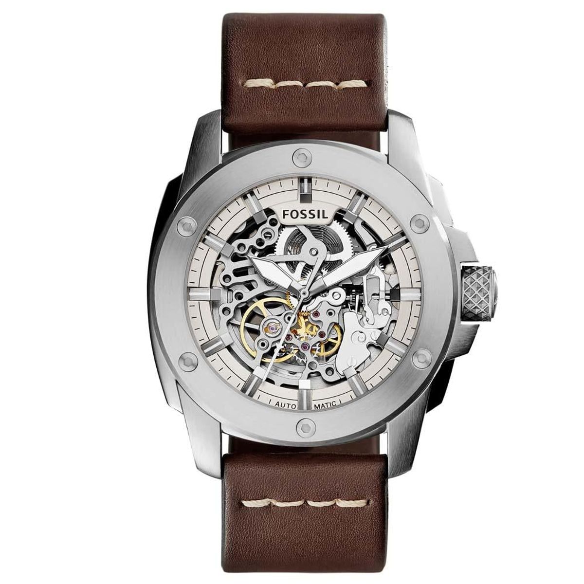 FOSSIL - Reloj Fossil Modern Machine ME3083 Marrón De Cuero Piel Para Hombre.