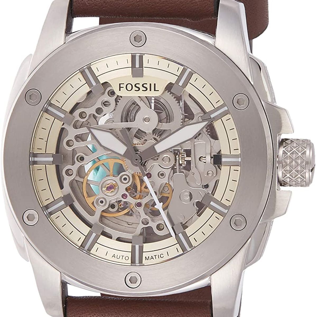 FOSSIL - Reloj Fossil Modern Machine ME3083 Marrón De Cuero Piel Para Hombre.