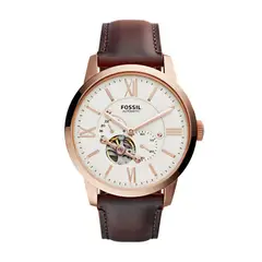 FOSSIL - Reloj Townsman ME3105 Marrón De Cuero Piel Para Hombre.