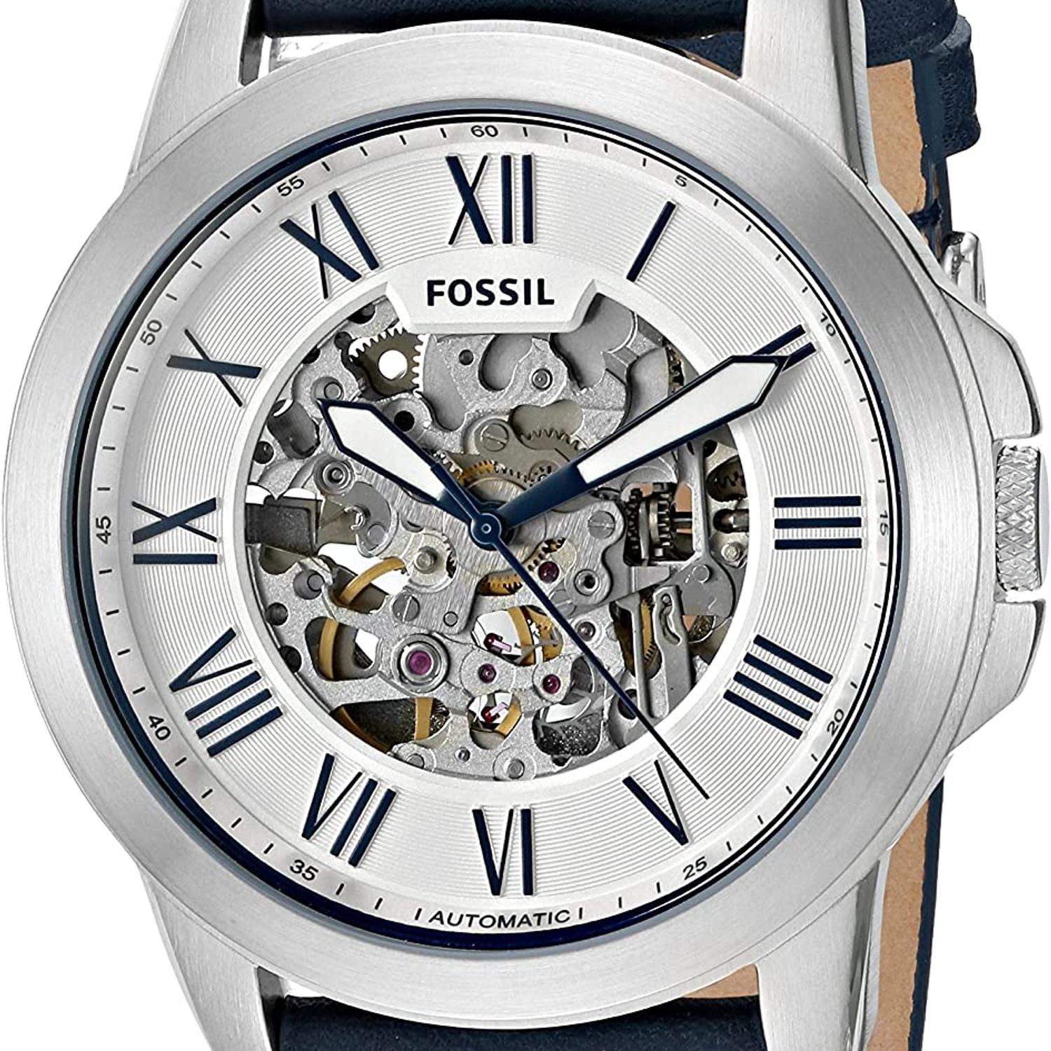 FOSSIL Reloj Fossil Grant ME3111 Azul De Cuero Piel Para Hombre