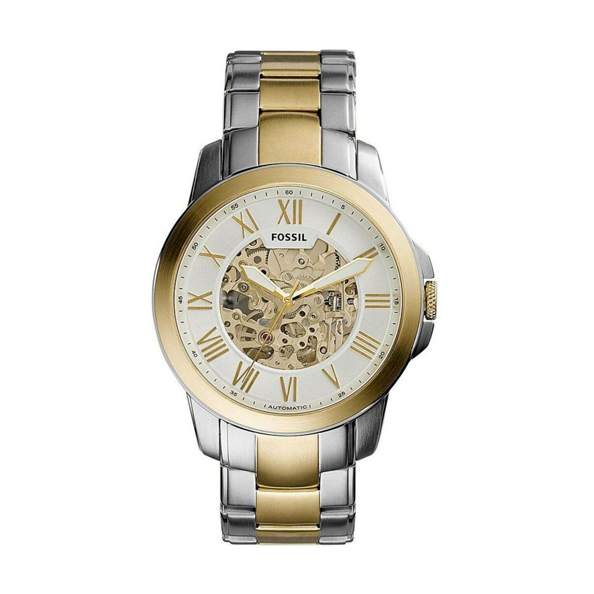 FOSSIL - Reloj Fossil Grant ME3112 Plateado Dorado De Acero inoxidable P Hombre.