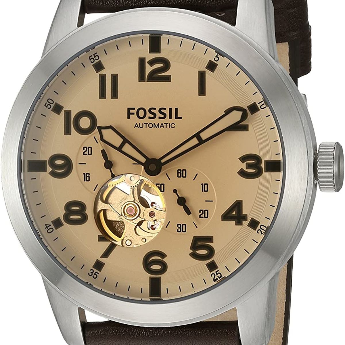 FOSSIL - Reloj Fossil Pilot 54 ME3119 Marrón De Cuero Piel Para Hombre.