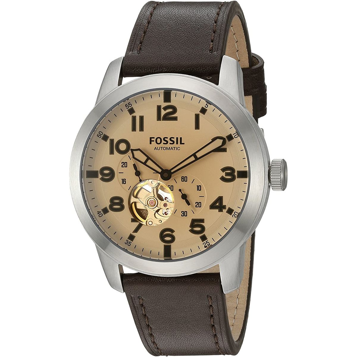 FOSSIL - Reloj Fossil Pilot 54 ME3119 Marrón De Cuero Piel Para Hombre.