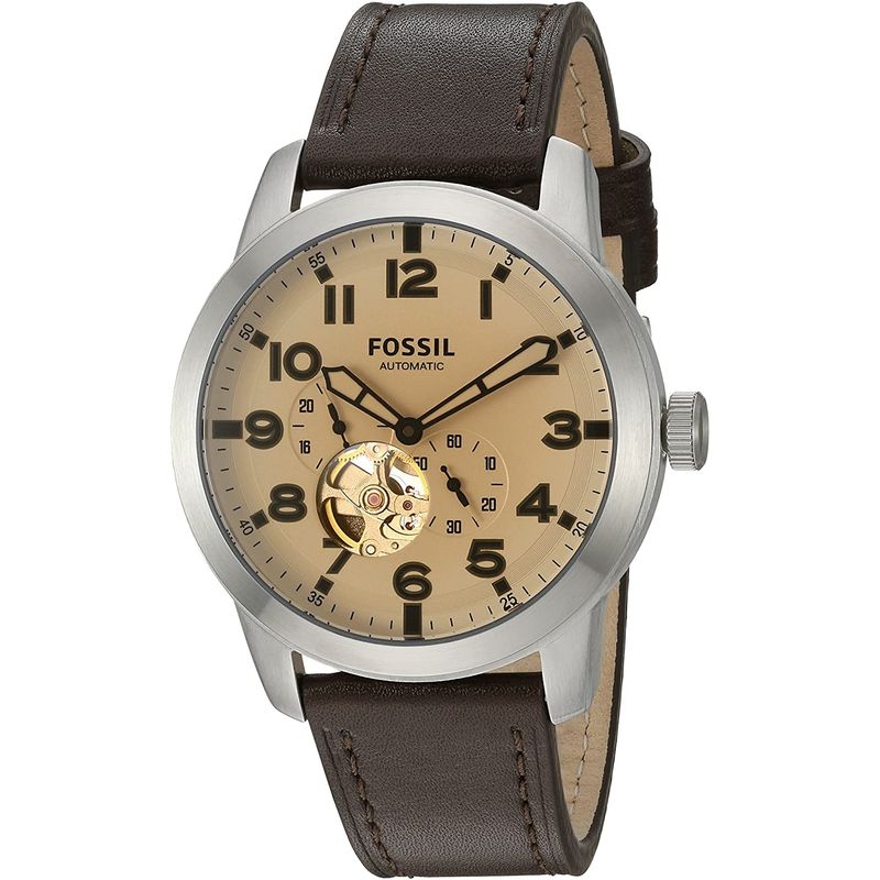FOSSIL - Reloj Fossil Pilot 54 ME3119 Marrón De Cuero Piel Para Hombre.