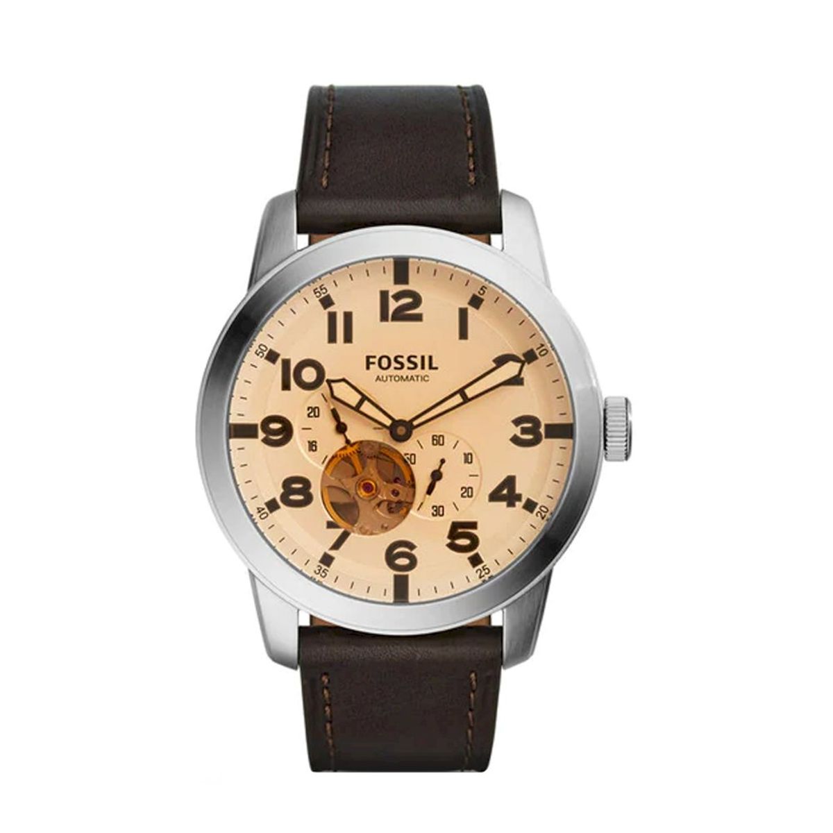 FOSSIL - Reloj Fossil Pilot 54 ME3119 Marrón De Cuero Piel Para Hombre.