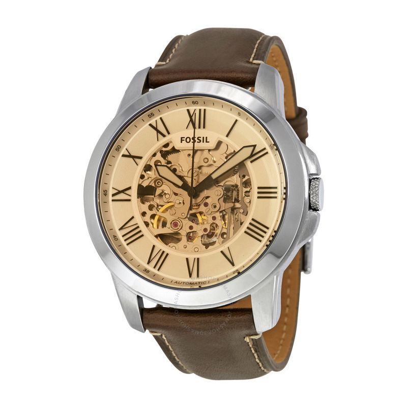 FOSSIL - Reloj Fossil Grant ME3122 Marrón De Cuero Piel Para Hombre