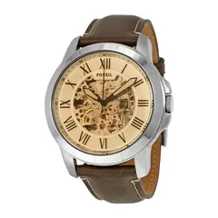 FOSSIL - Reloj Grant ME3122 Marrón De Cuero Piel Para Hombre