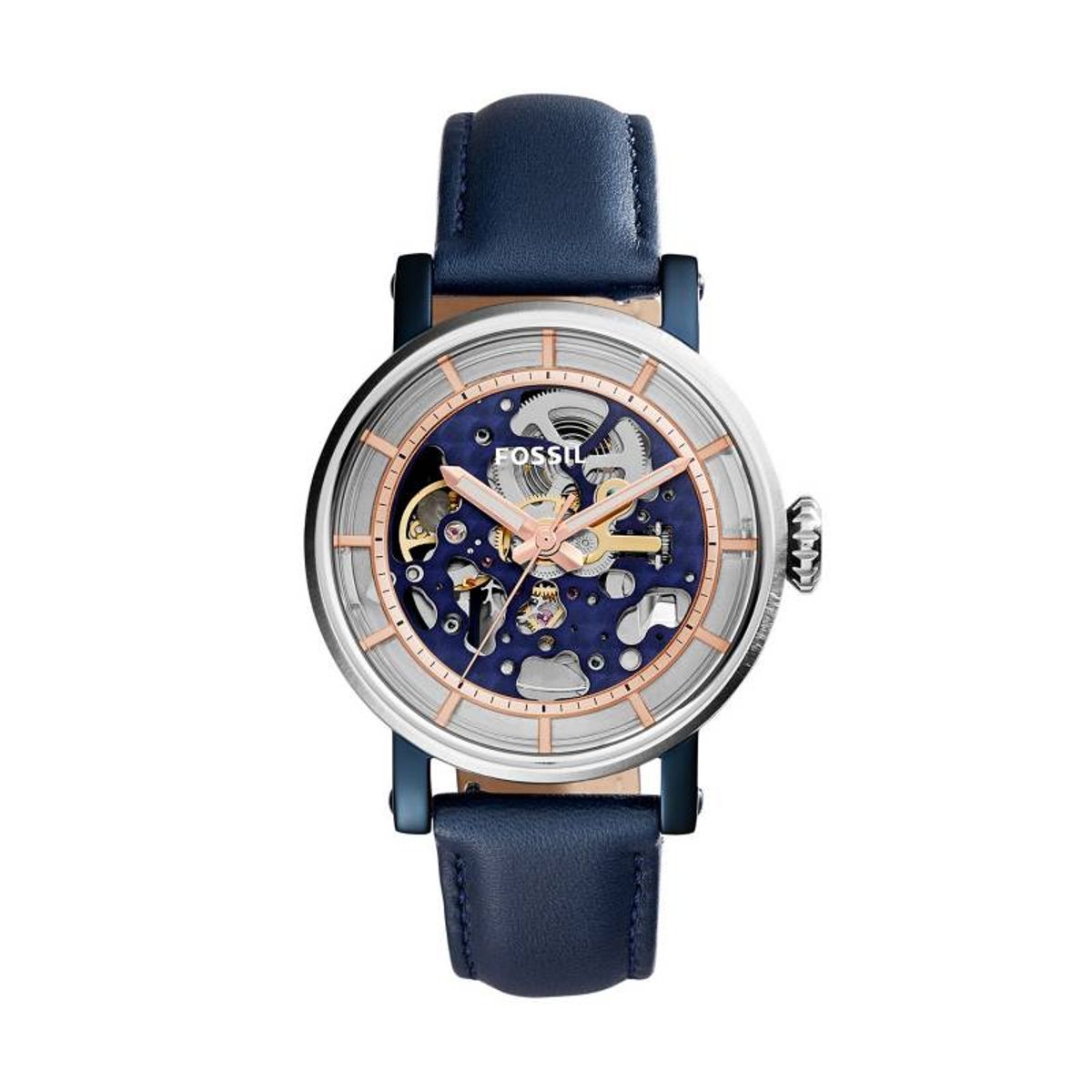 FOSSIL - Reloj Fossil Boyfriend ME3136 Azul De Cuero Piel Para Hombre.