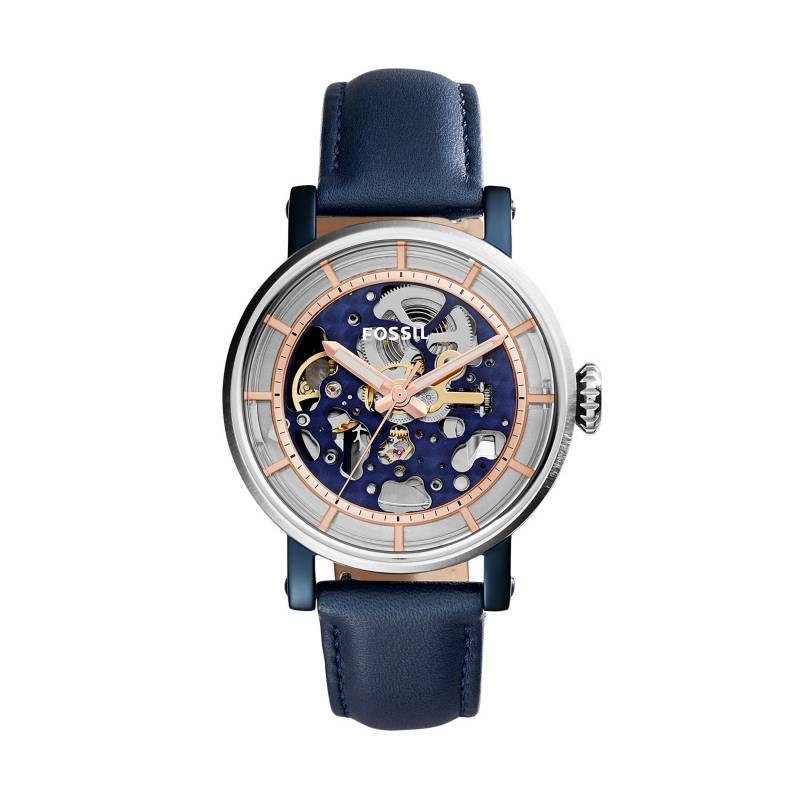 FOSSIL - Reloj Fossil Boyfriend ME3136 Azul De Cuero Piel Para Hombre