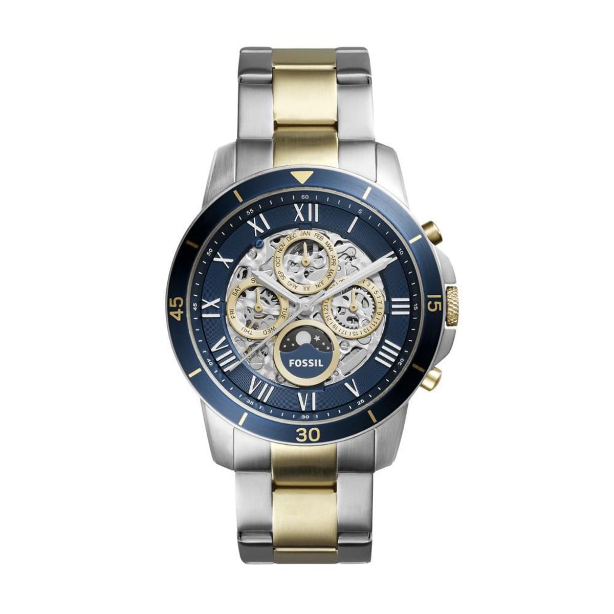 FOSSIL - Reloj Fossil Grant ME3141 Plateado Dorado De Acero inoxidable P Hombre.
