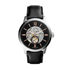 FOSSIL - Reloj Townsman ME3153 Negro De Cuero Piel Para Hombre.