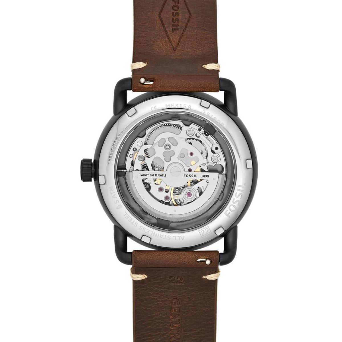 FOSSIL - Reloj Fossil Commuter ME3158 Marrón De Cuero Piel Para Hombre.
