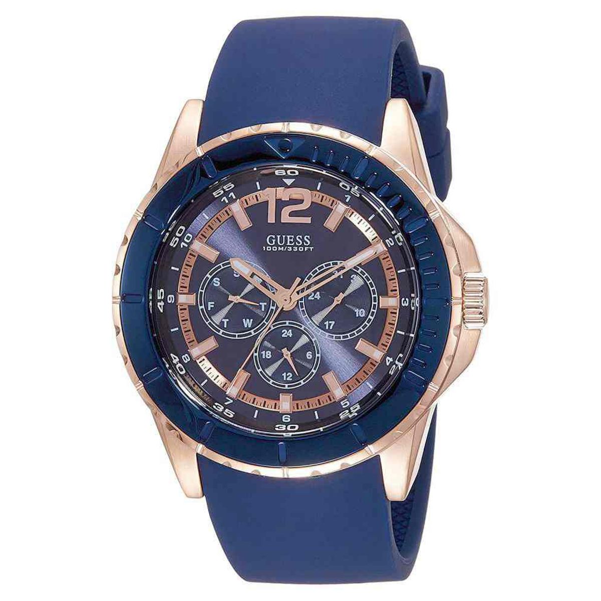 GUESS - Reloj Guess Maverick W0485G1 Azul De Caucho Para Hombre.