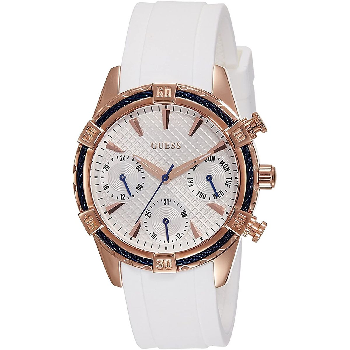 GUESS - Reloj Guess Catalina W0562L1 Blanco De Silicona Para Mujer.