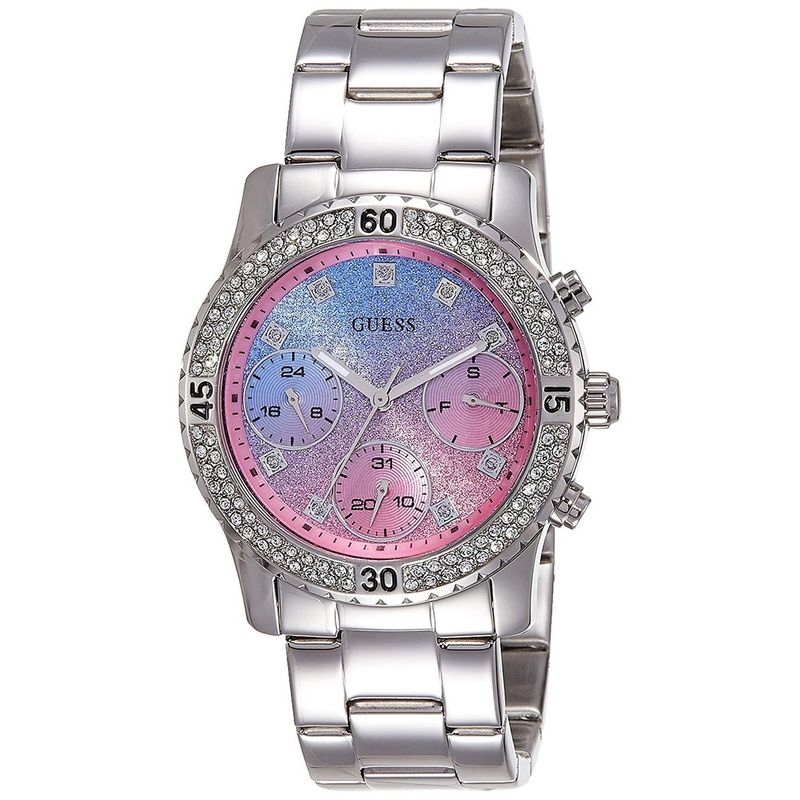 GUESS - Reloj Guess Confetti W0774L1 Plateado De Acero inoxidable Para Mujer.