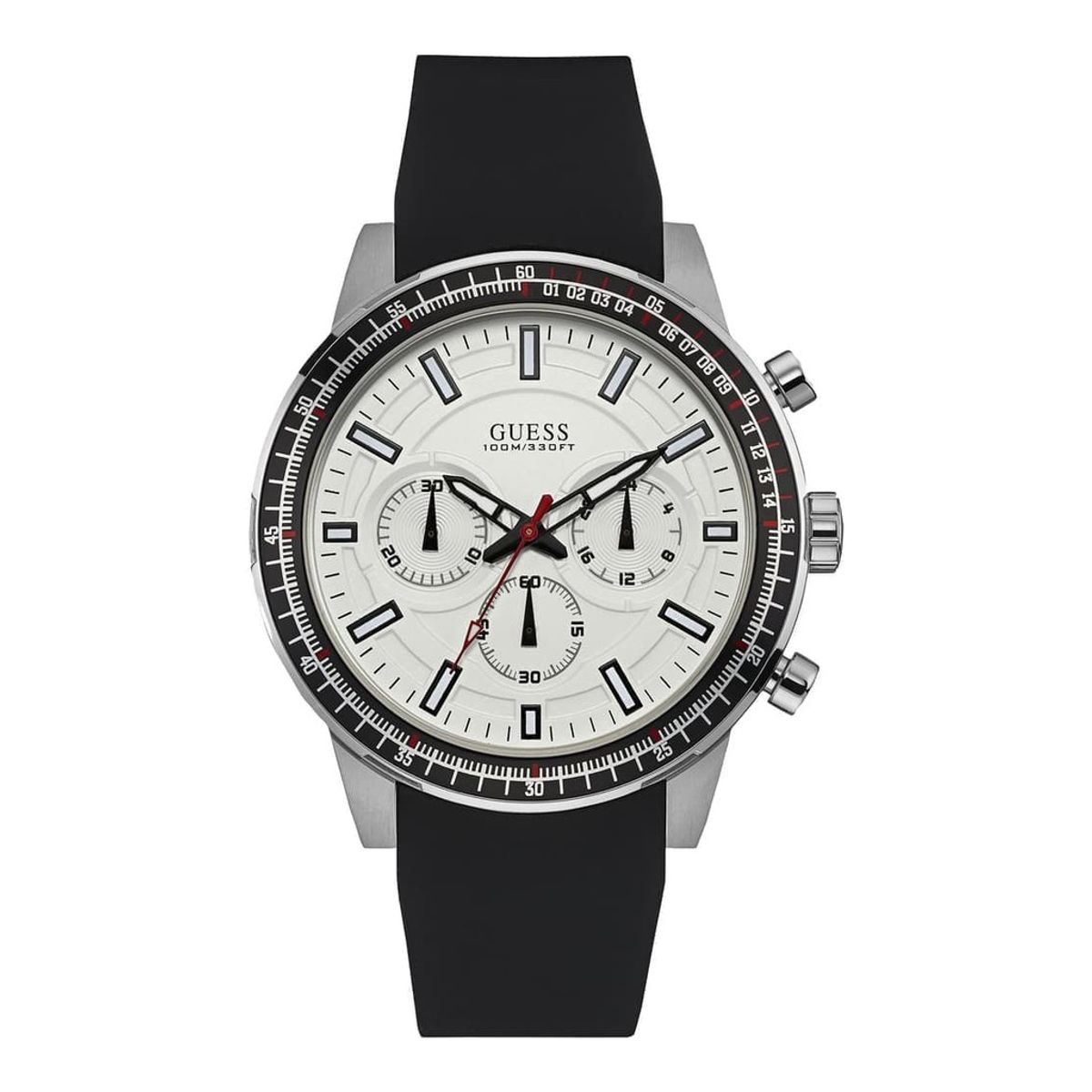 GUESS - Reloj Guess Fuel W0802G1 Negro De Silicona Para Hombre.