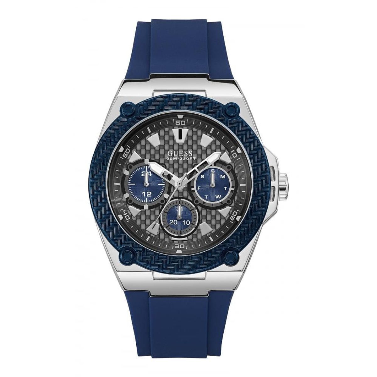 GUESS - Reloj Guess Legacy W1049G1 Azul De Silicona Para Hombre.