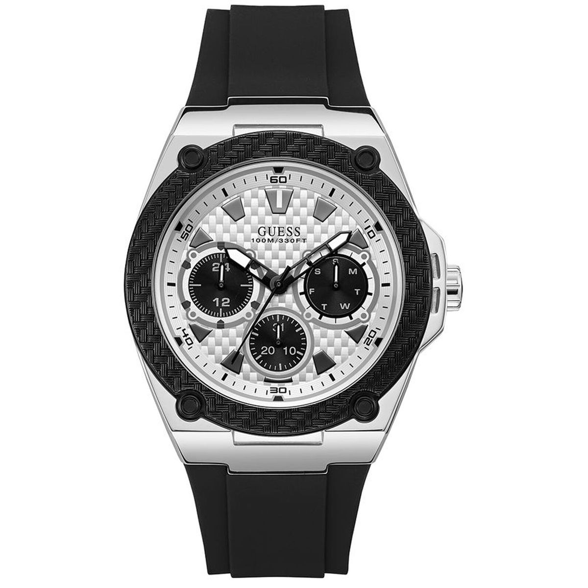 GUESS - Reloj Guess Legacy W1049G3 Negro De Silicona Para Hombre.
