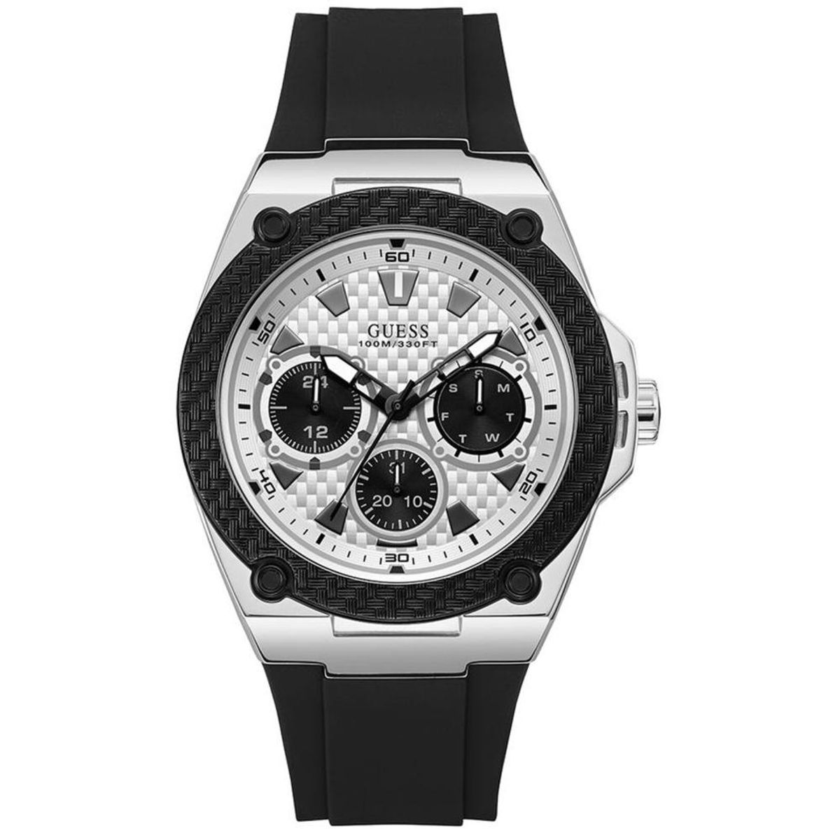 GUESS - Reloj Guess Legacy W1049G3 Negro De Silicona Para Hombre.