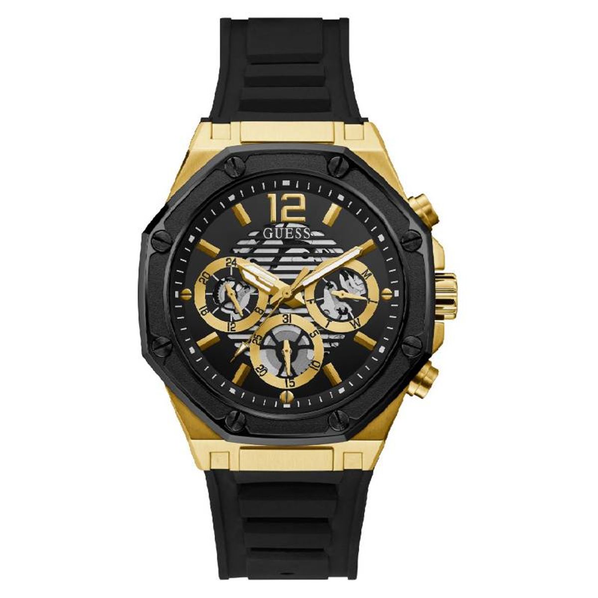 GUESS - Reloj Guess Legacy W1049G5 Negro De Silicona Para Hombre.