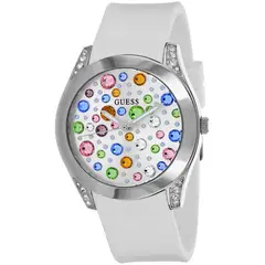 GUESS - Reloj Wonderlust W1059L1 Blanco De Silicona Para Mujer.
