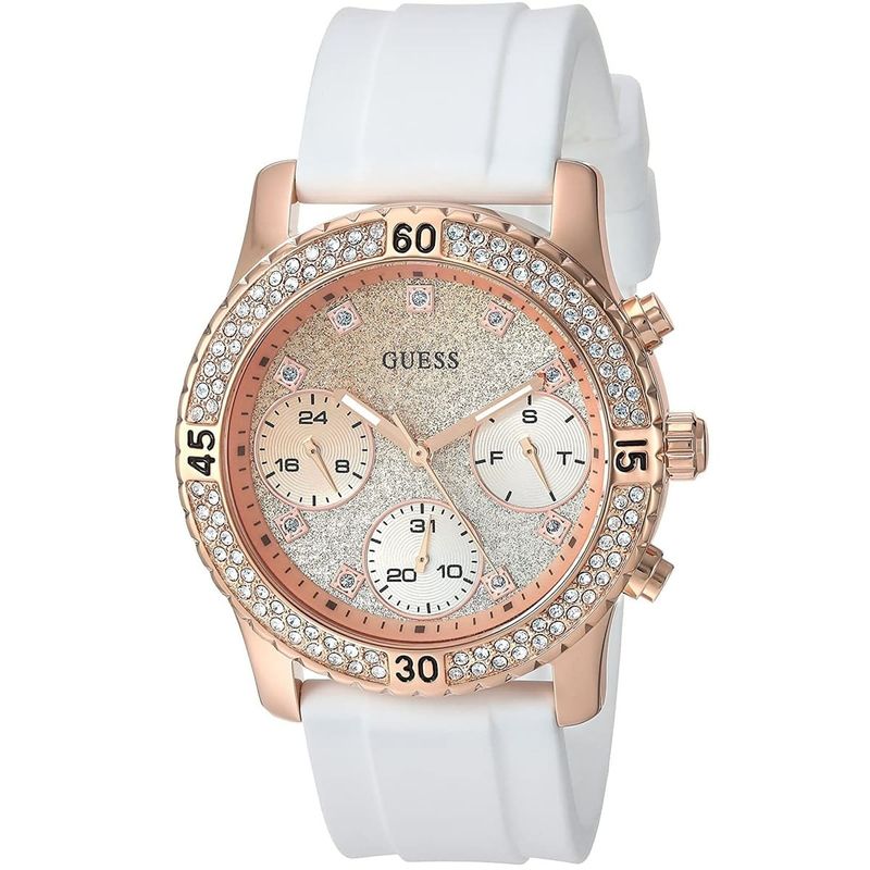 GUESS - Reloj Guess Montana W1098L5 Blanco De Silicona Para Mujer