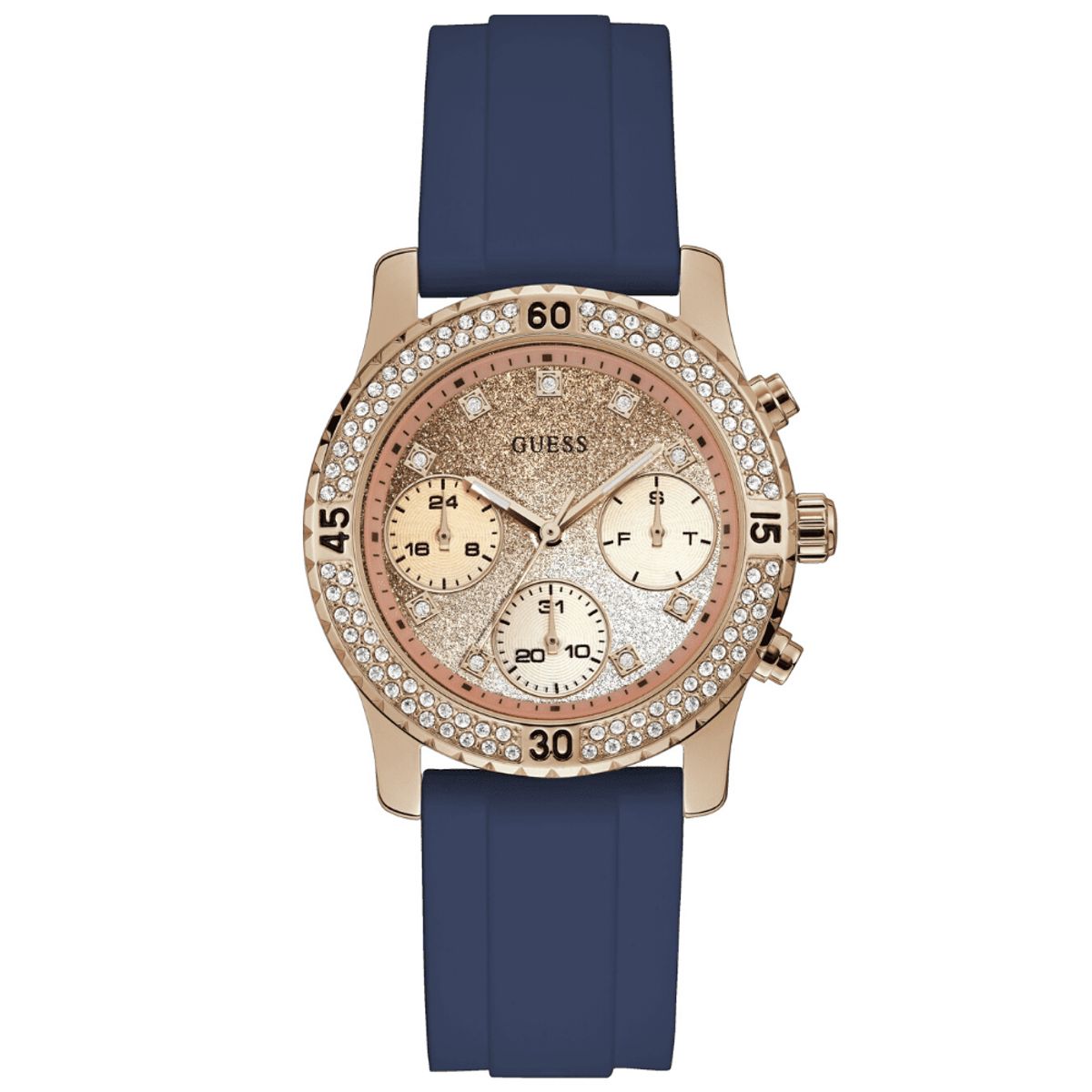 GUESS - Reloj Guess Confetti W1098L6 Azul De Silicona Para Mujer.